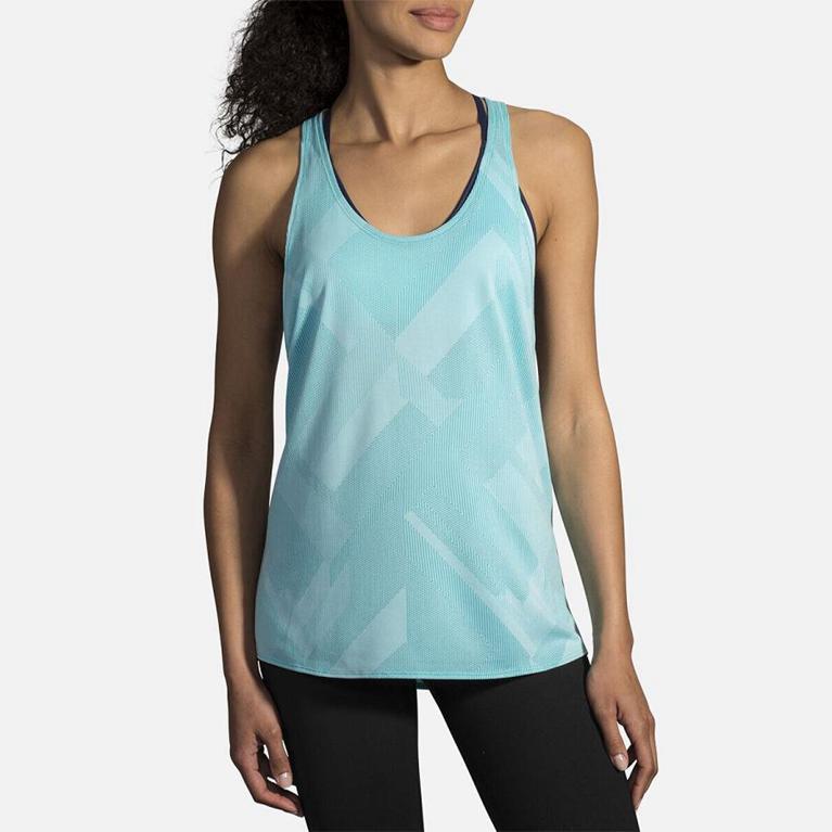 Brooks Women's Array Running Tank Top - Blue (NSRQ40196)